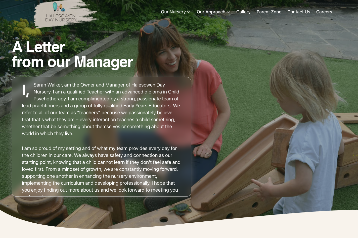 Halesowen Nursery who we are page